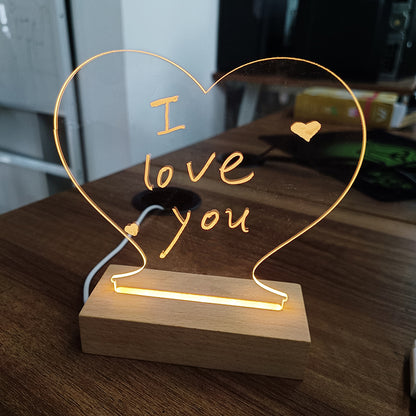 Creative LED Acryl Message Board – USB Leuchtnotiztafel mit Stift